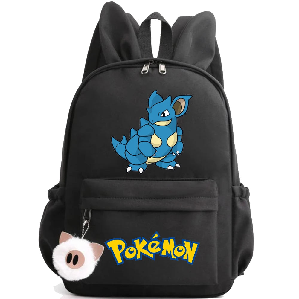 Monster Movie Pokemon Backpack Children Toy Schoolbag Pikachu Charizard Gengar Bulbasaur Backpack Kid Birthday Gift Toy