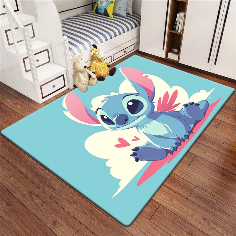 Star Stitch Cartoon HD Printing Carpet.bathroom Door Rug,Living Room,Bedroom,Decoration,Picnic,Camp,Kitchen,Crawling Mat.