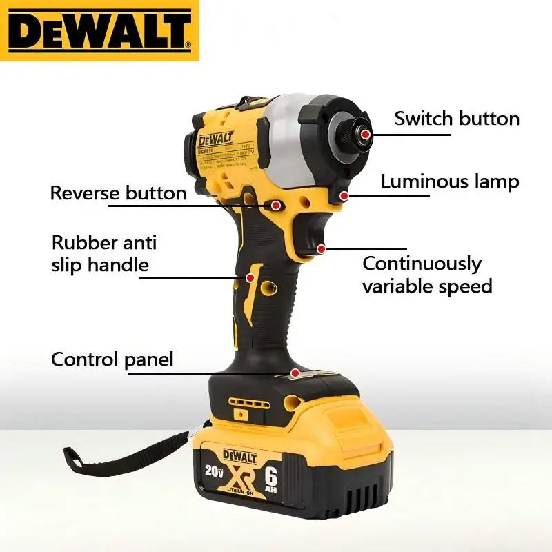 DeWaltDcd805Dcf850 bag Lithium Brushless Motor Screwdriver Electric Screwdriver Electric Hand Drill Impact Drill Combination Kit