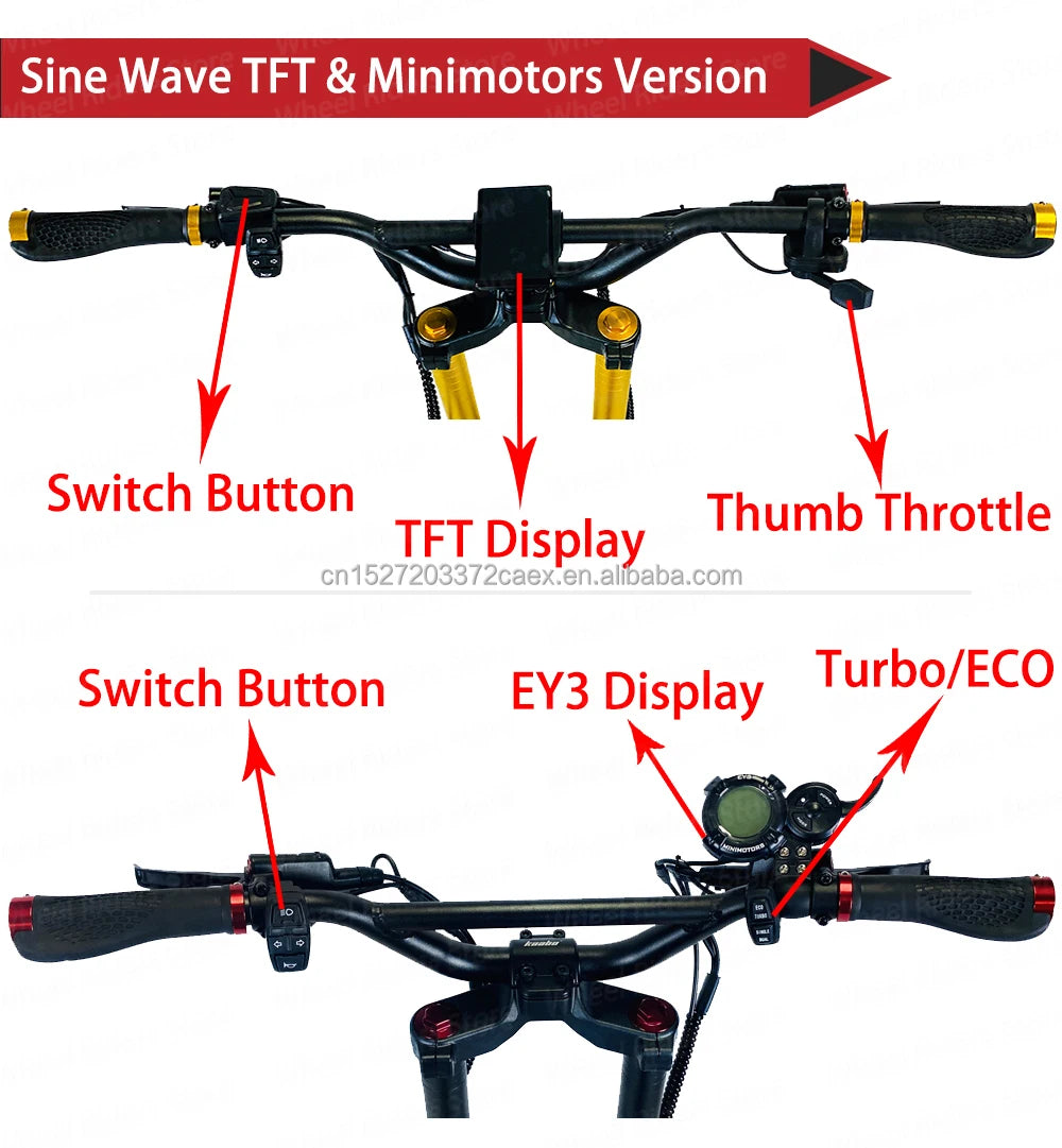 Electric Scooter Gold Color Sine Wave Display 72V 35Ah 2000Wx2 Skateboard Powerful Adult Foldable