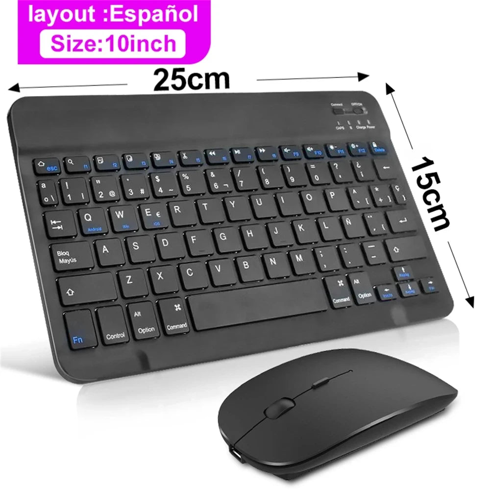 MicroData Bluetooth wireless keyboard for tablet, Mouse for IOS, Android, Windows, Mini Pro iPad Air,