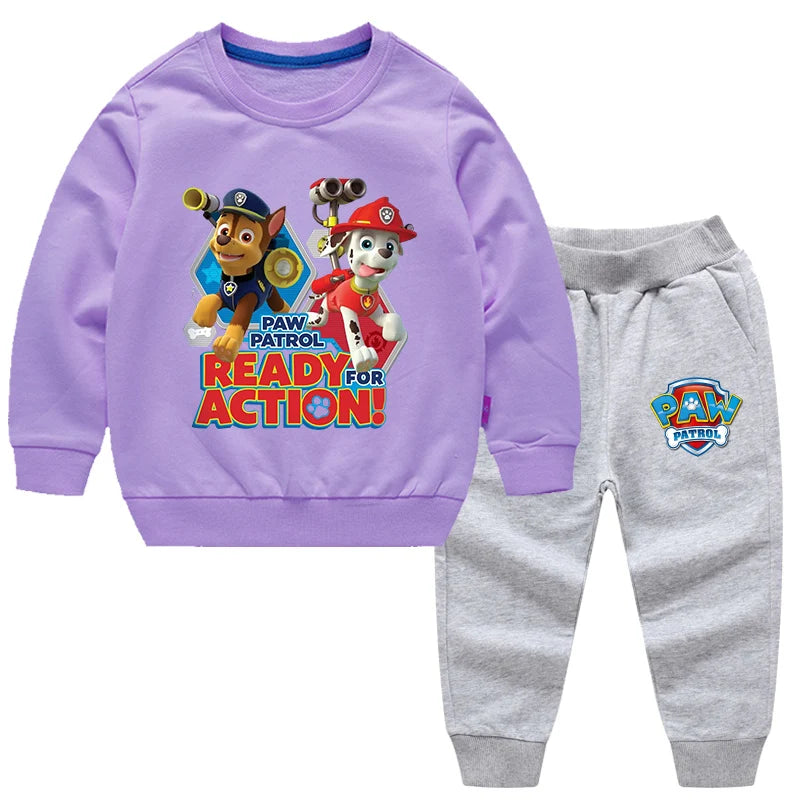 Paw Patrol Set for Boys Children Fashion  Cartoon Pants+Hoodies 2-Piece Outfits 3-10 Years Kids Clothes Toddler Boy Outfits