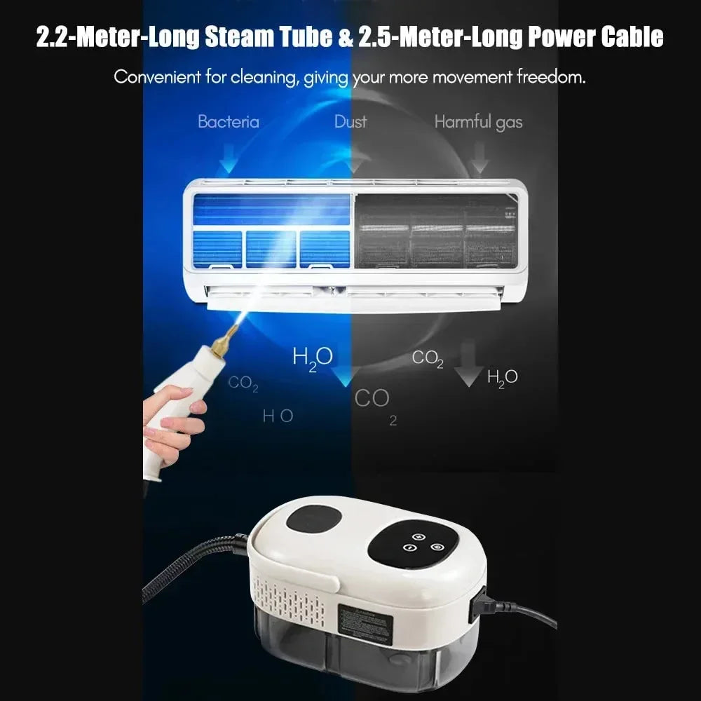 2500W Smart Steam Cleaner High Temperature Sterilization Air Conditioning Kitchen Hood Car Steam Cleaners 220V Home Appliances