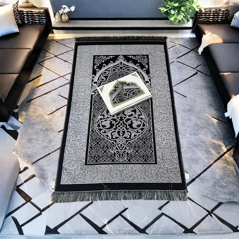 Muslim Prayer Mat Set Islamic Muslim Arabic Items Unisex Eid Ramadan Gift Prayer Beads Travel Home Portable Pocket Prayer Rug