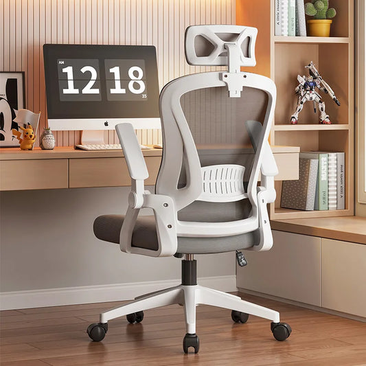 Mesh Ergonomic Office Computer Desk Chair Flip-up Arms Adjustable Headrests Comfortable Lumbar Support For Home Office Chair