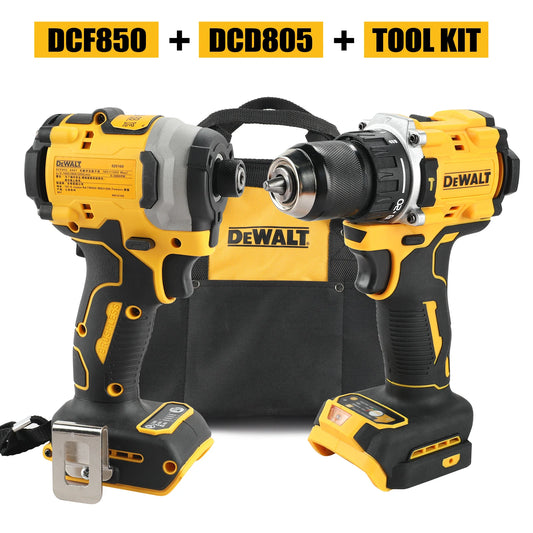 DeWaltDcd805Dcf850 bag Lithium Brushless Motor Screwdriver Electric Screwdriver Electric Hand Drill Impact Drill Combination Kit