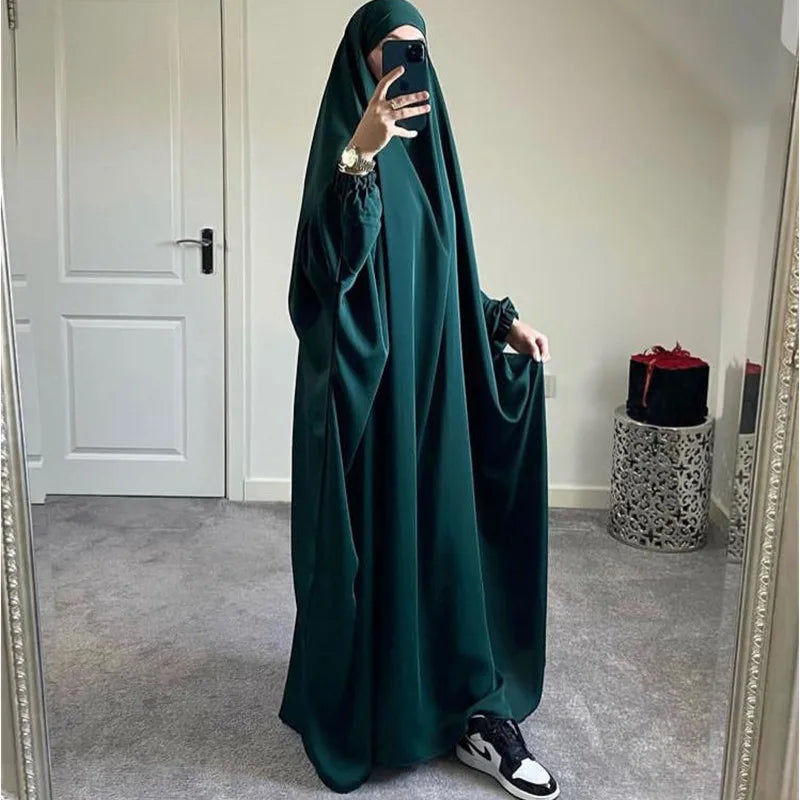 Ramadan Abaya for Muslim Women,Loose Jilbab, Turkey, Solid Color Djellaba, Islamic Prayer Dresses, Dubai Moroccan Caftan