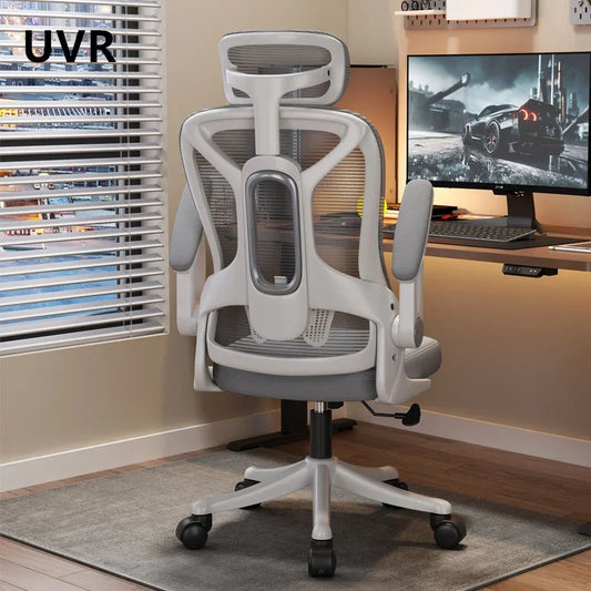 UVR Computer Chair Armchair Comfortable Breathable Mesh Staff Chair Ergonomic Boss Chair Sponge Cushion Home Office Chair