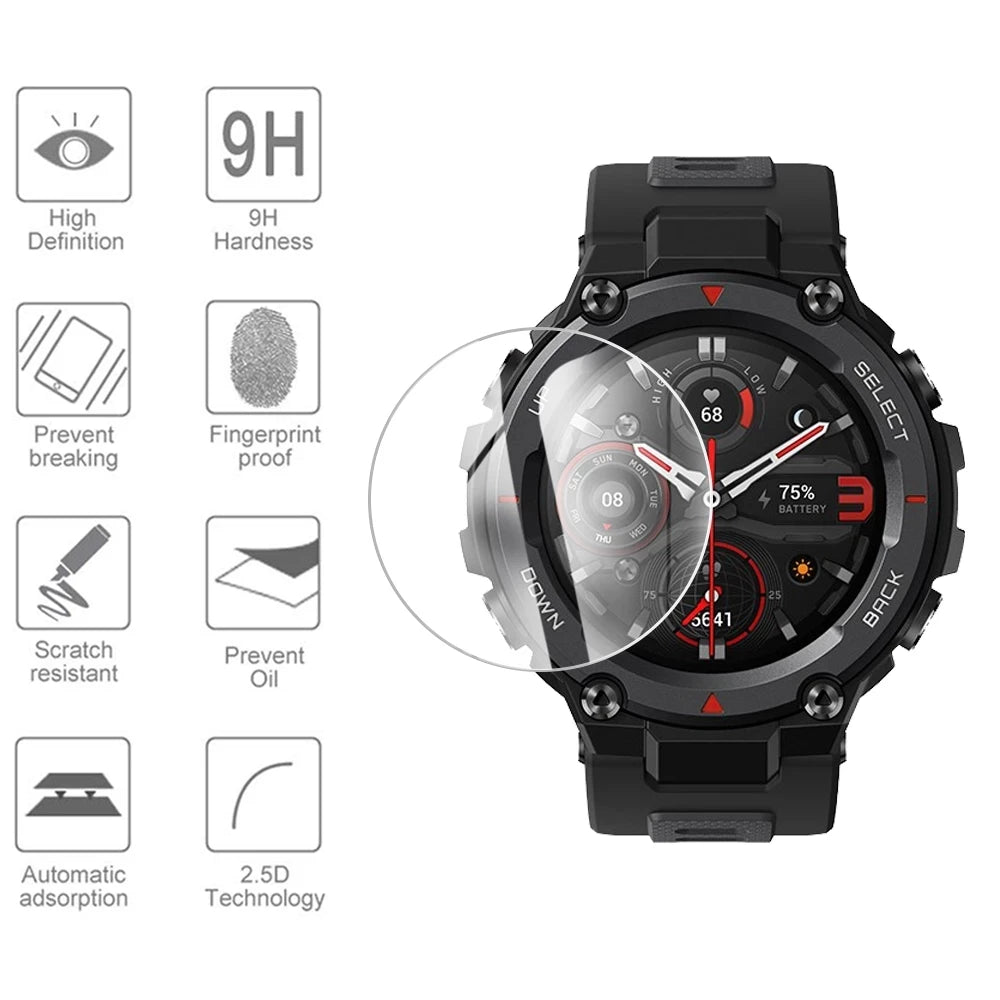 Tempered Glass For Xiaomi Huami Amazfit T Rex 3 2 Active Ultra Screen Protector Amazfit T-Rex Pro T Rex Balance Protective Glass