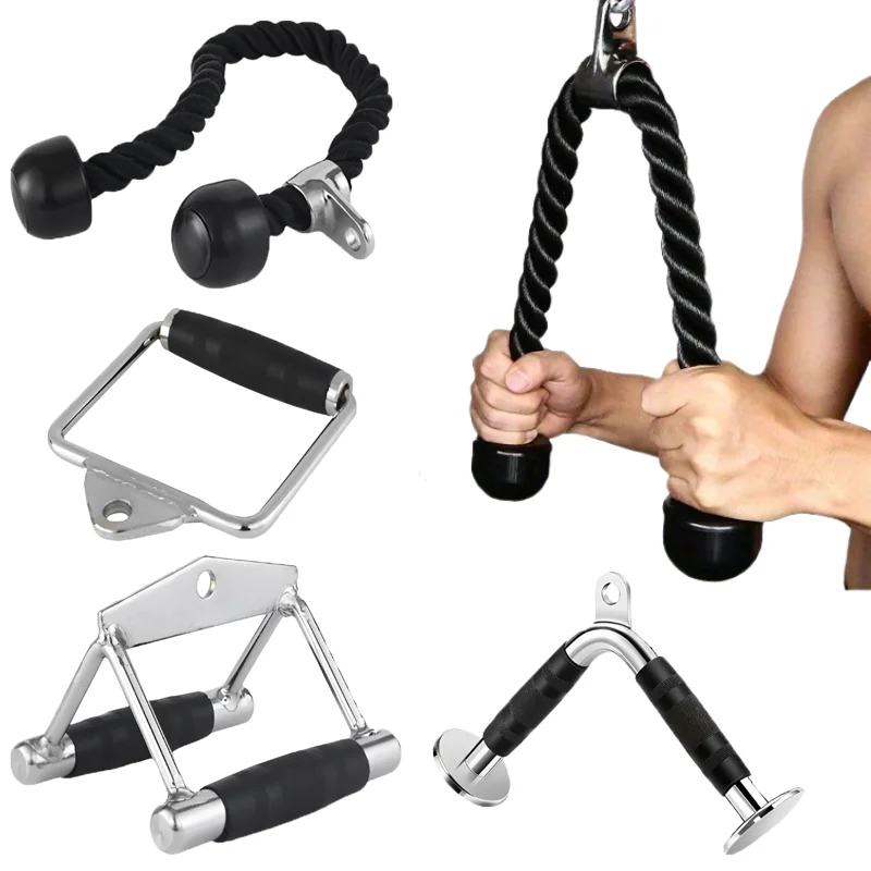 Gantry Frame Equipment Biceps Training Double Head Pull Rope Gym Accessories Triceps Lower Press Handle Tricep Laterals Muscle