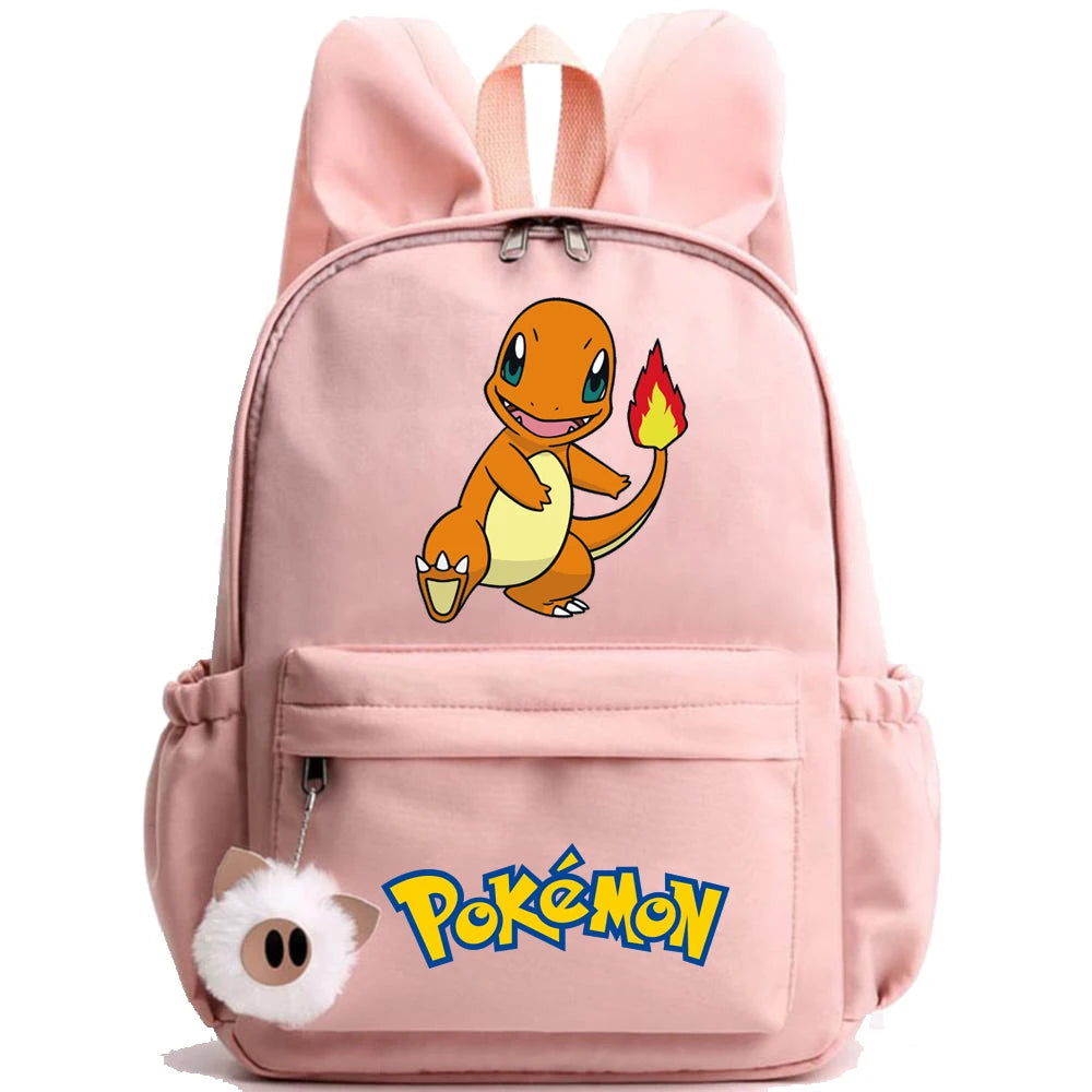 Monster Movie Pokemon Backpack Children Toy Schoolbag Pikachu Charizard Gengar Bulbasaur Backpack Kid Birthday Gift Toy