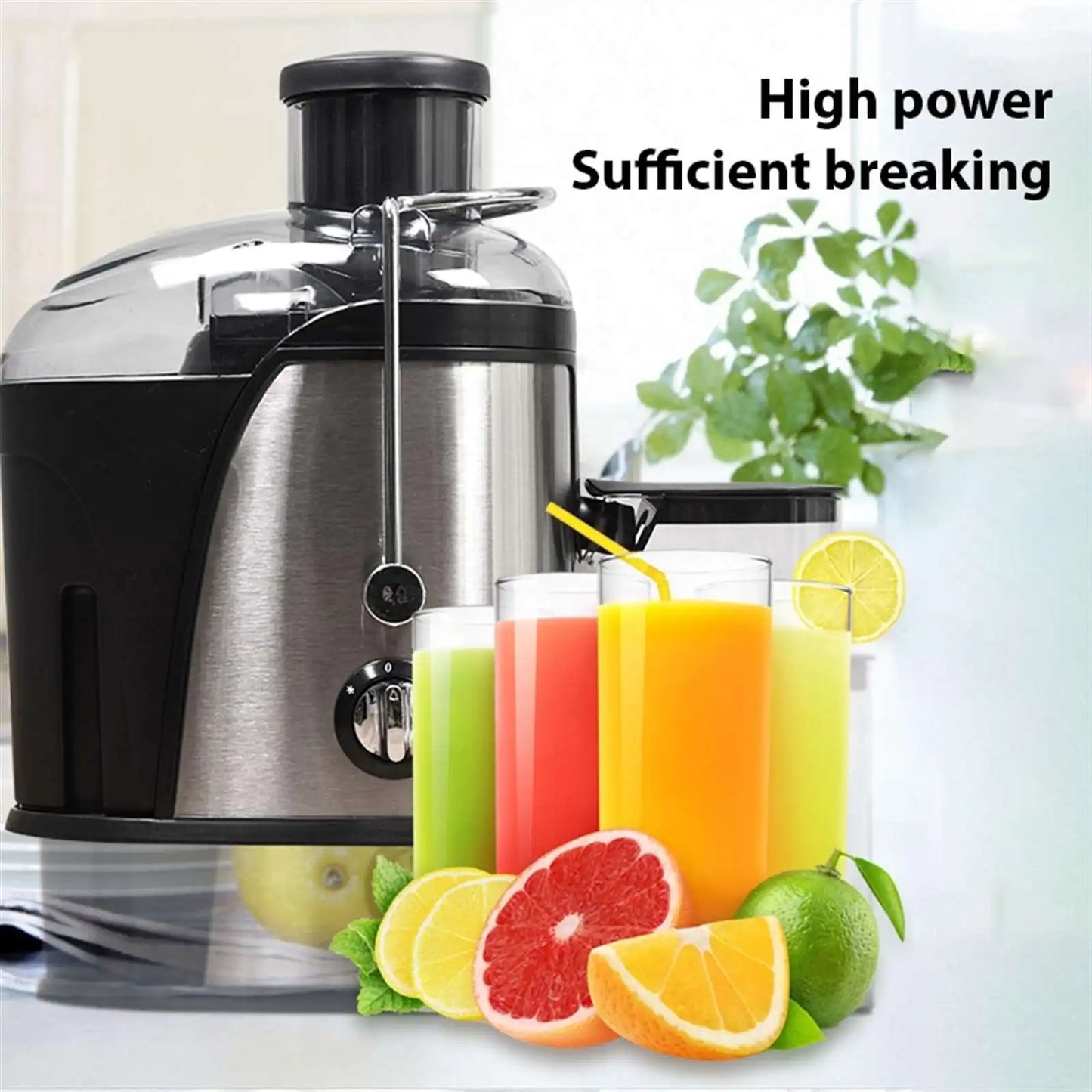 400W centrifugal electric juicer 3-inch large bore fruit  vegetable juicer 2-speed mixer blender