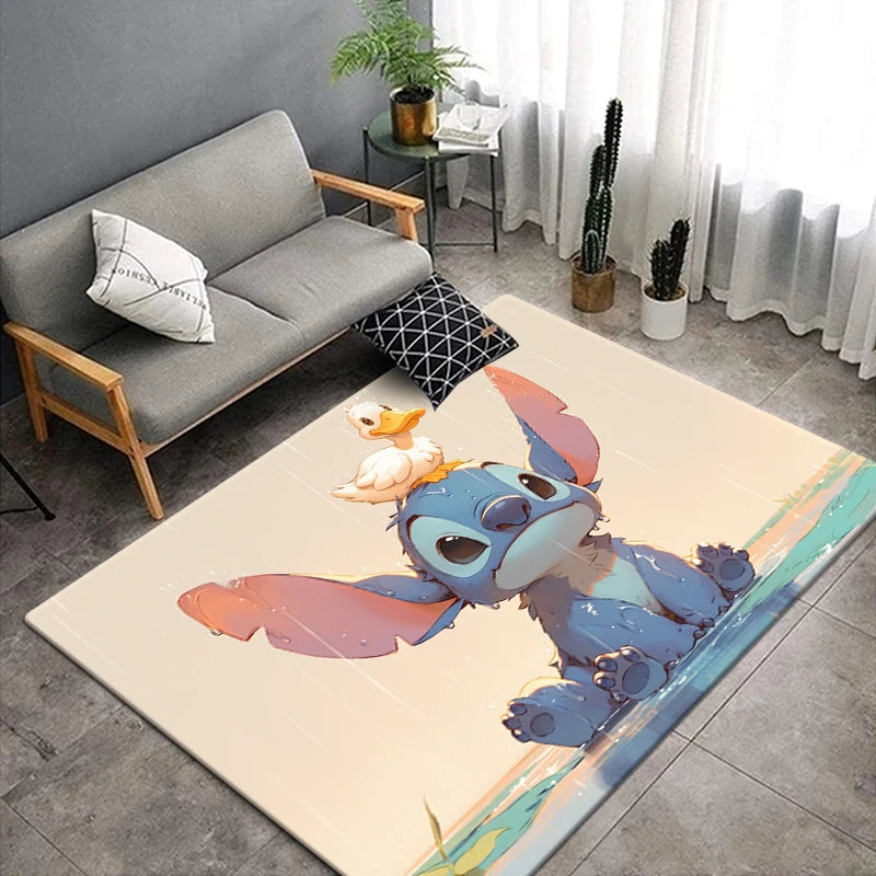 Star Stitch Cartoon HD Printing Carpet.bathroom Door Rug,Living Room,Bedroom,Decoration,Picnic,Camp,Kitchen,Crawling Mat.