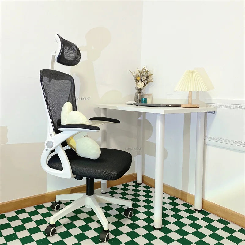 Nordic Office Chair Ergonomic Office Furniture Comfortable Sedentary Gaming Chair Lift Swivel Meeting Room Staff Computer Chair