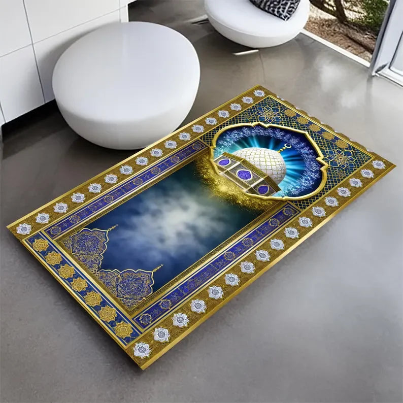 Divine Comfort Soft Muslim Prayer Rugs Turkish and Personalized Prayer Carpets and Flannel Floor Mat Perfect Gifts for Muslims