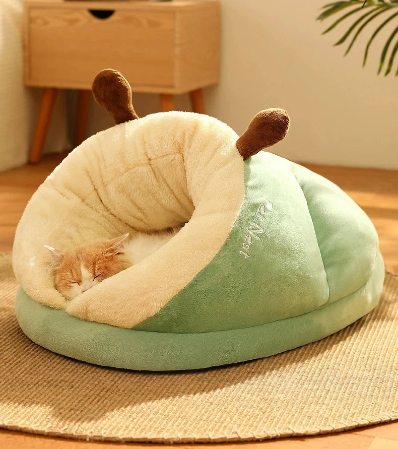 Winter Warm Pet Cat Bed Soft Cozy Cat Cave Bed Warm Cat House Nest Puppy Bed for Small Dogs Cats Cat Sleep Bag Pet Supplies