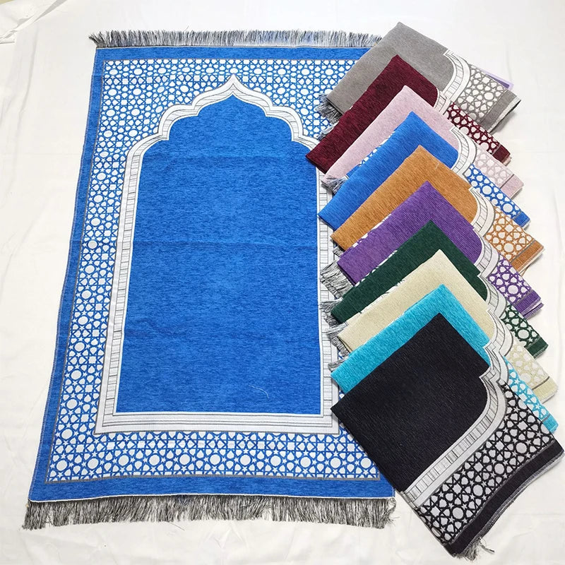 Ramadan Prayer Mat Sets Rug+tasbih +bag, Travel Worship Blanket Islamic Muslim Tasbih sejadah 70*110cm