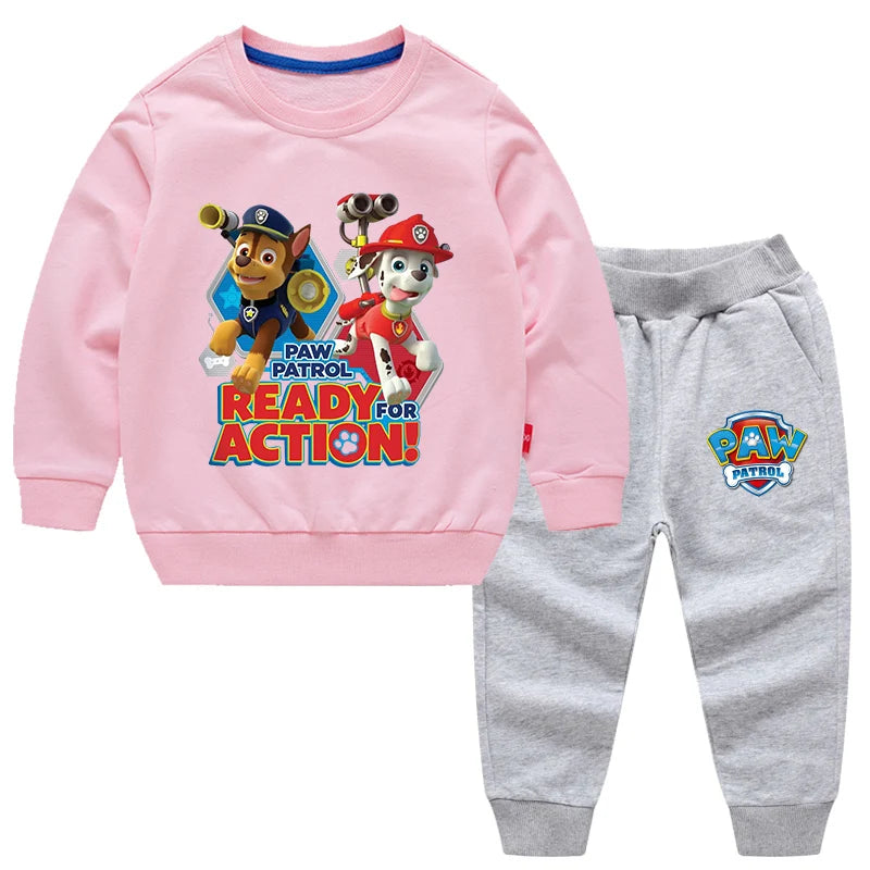 Paw Patrol Set for Boys Children Fashion  Cartoon Pants+Hoodies 2-Piece Outfits 3-10 Years Kids Clothes Toddler Boy Outfits