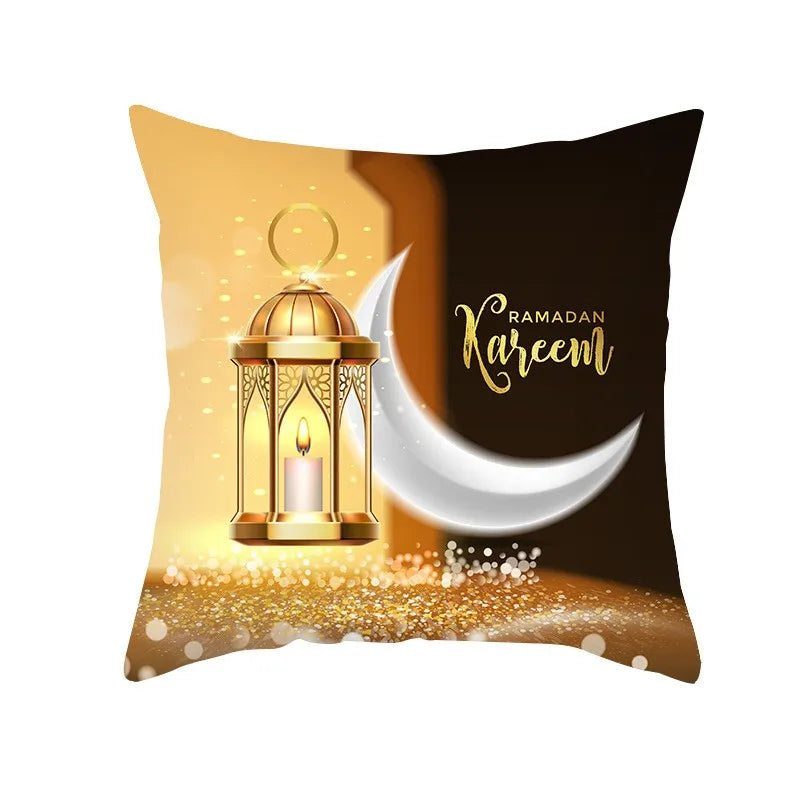 Eid Mubarak Cushion Cover Ramadan Decoration For Home 2025 Muslim Party Decor Islam Gifts Eid Al Adha Ramadan Kareem Pillow Case