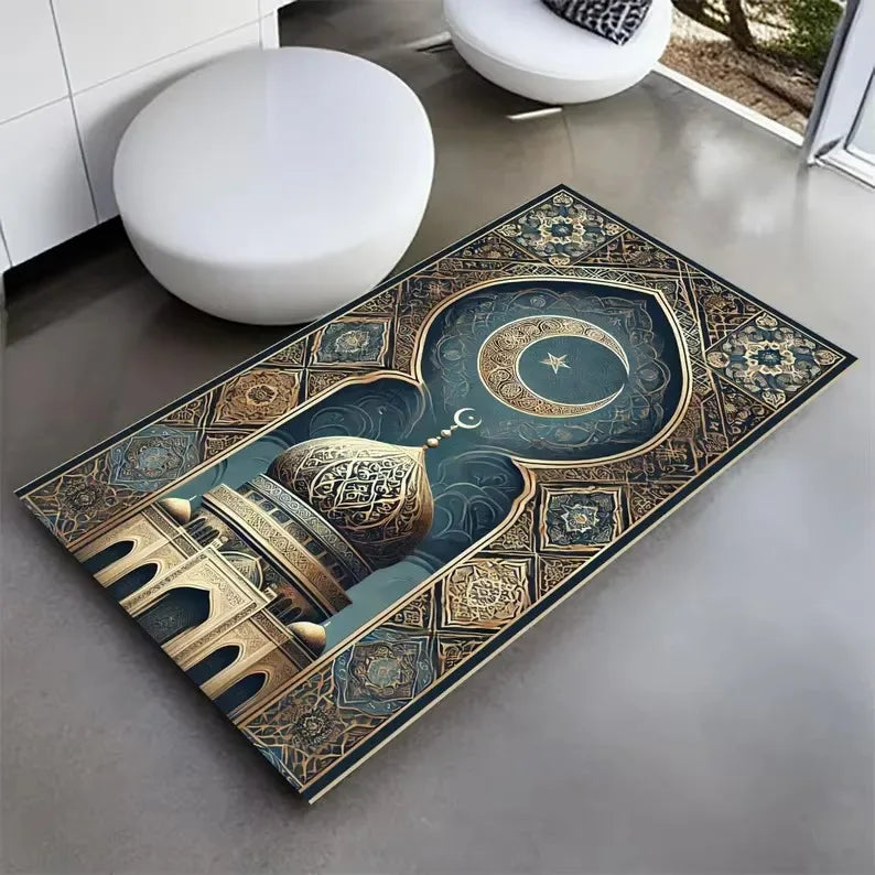 Muslim Prayer Carpets for Living Room Decoration Bedroom Bathroom Doormats Non Slip Floor Mat Home Sofa Coffee Table Area Rugs