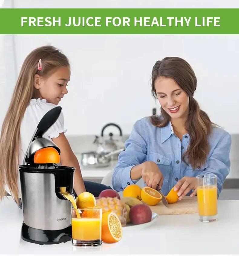 Houselin Electric Orange Juicer , Stainless Steel Citrus Squeezer, With New Ultra-Powerful Motor and Soft Grip Handle