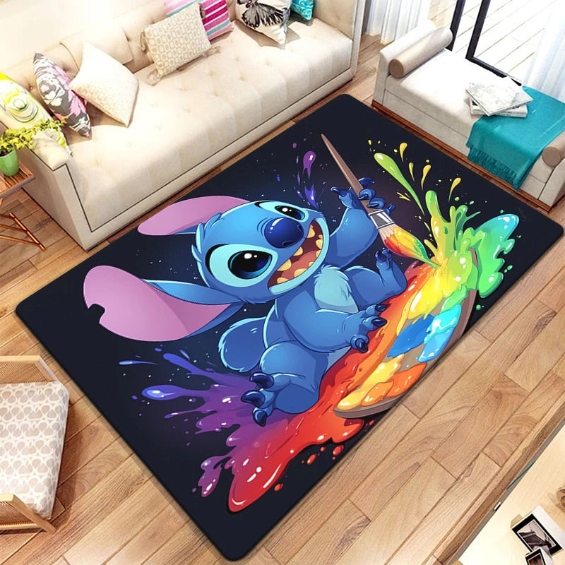 Star Stitch Cartoon HD Printing Carpet.bathroom Door Rug,Living Room,Bedroom,Decoration,Picnic,Camp,Kitchen,Crawling Mat.