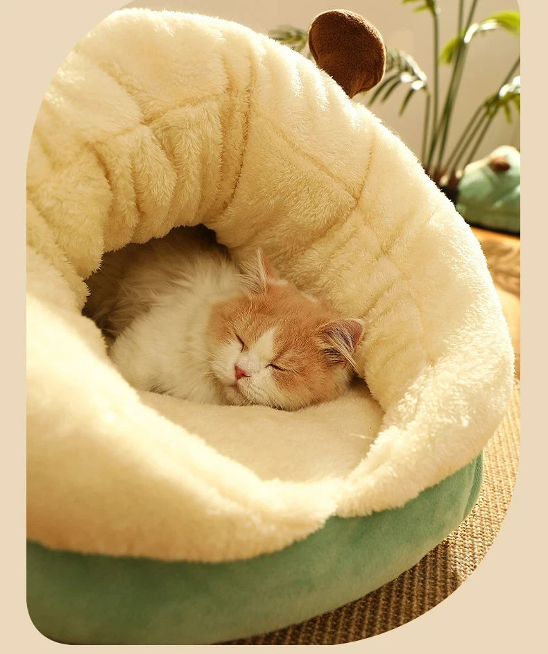 Winter Warm Pet Cat Bed Soft Cozy Cat Cave Bed Warm Cat House Nest Puppy Bed for Small Dogs Cats Cat Sleep Bag Pet Supplies