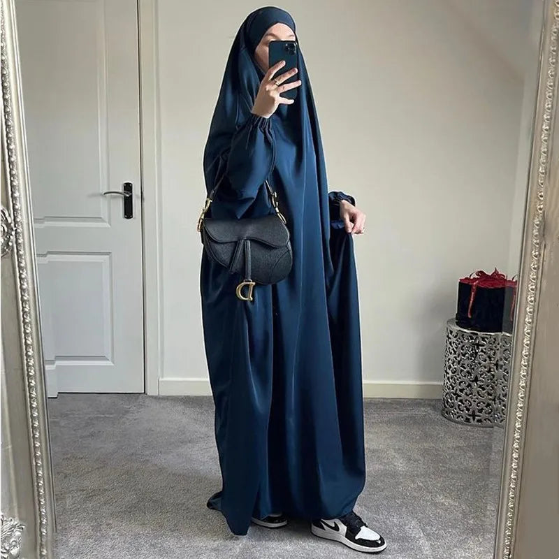 Ramadan Abaya for Muslim Women,Loose Jilbab, Turkey, Solid Color Djellaba, Islamic Prayer Dresses, Dubai Moroccan Caftan