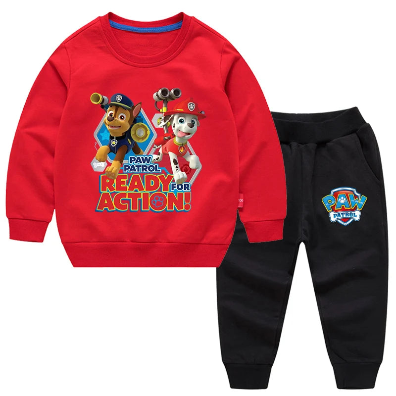 Paw Patrol Set for Boys Children Fashion  Cartoon Pants+Hoodies 2-Piece Outfits 3-10 Years Kids Clothes Toddler Boy Outfits