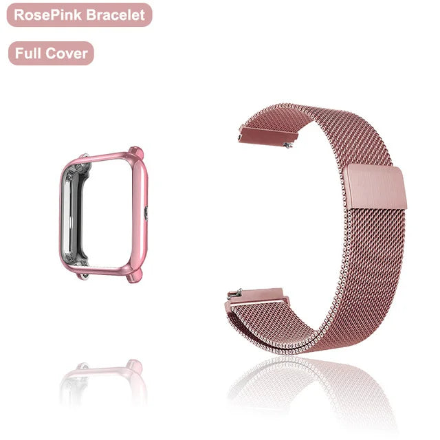 Metal strap Case Protector For Garmin Venu Sq smart watch accessories For Garmin Venu Sq2Bracelet Full Cover shell frame