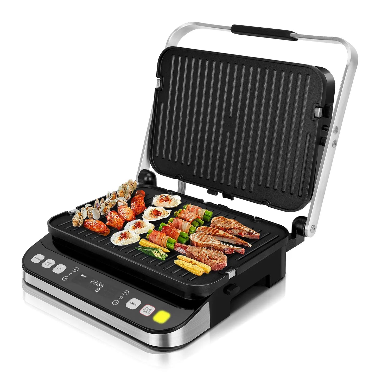 Taylor Swoden Aroma - 3 in 1 Electric Grill, 2000W, Grill, Sandwich Grill, Panini Press, Precise Temperature Adjustment, Cooking with 180O Opening, Defrost and Non-Stick Function