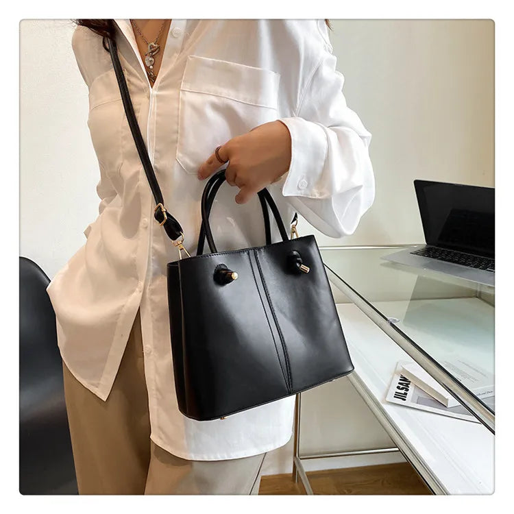 Designer Bag Knot Handle Bucket Bags for Women 2023 Brands Purses and Handbags Commute Black Shoulder Crossbody Bag Tote Clutch