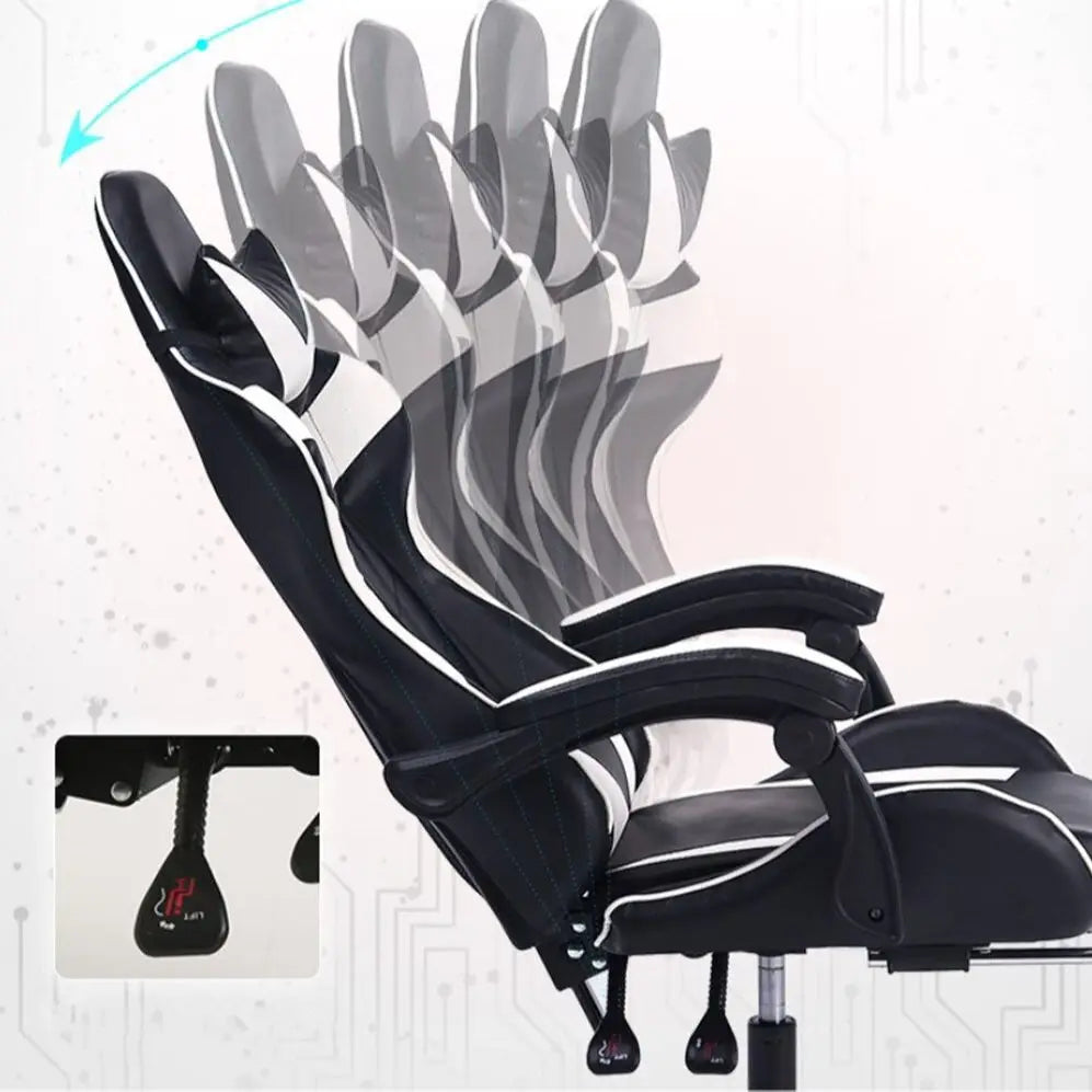 Gaming Chair Office Lumbar Support Swivel Desk Armchair Wheels Office Home Chairs Professional Lol Computer Wcg Choose Color Black Blue Pink White